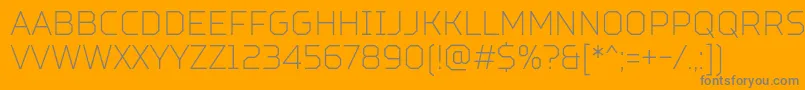 TtSquaresCondensedThinDemo Font – Gray Fonts on Orange Background