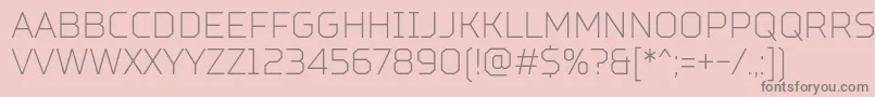 TtSquaresCondensedThinDemo Font – Gray Fonts on Pink Background