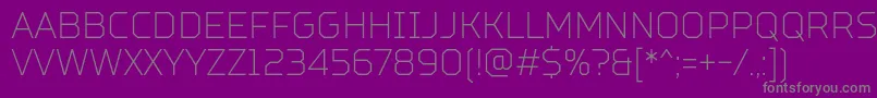 TtSquaresCondensedThinDemo Font – Gray Fonts on Purple Background