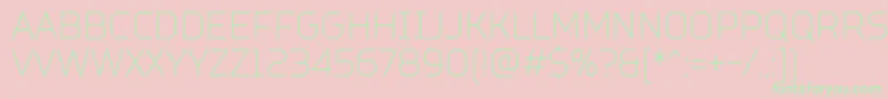 TtSquaresCondensedThinDemo Font – Green Fonts on Pink Background