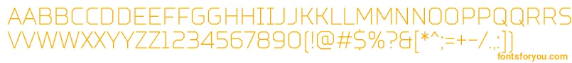 TtSquaresCondensedThinDemo Font – Orange Fonts on White Background