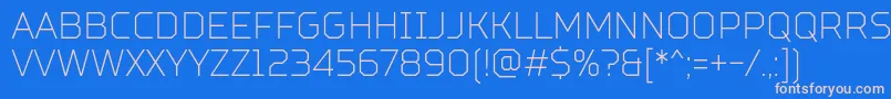 TtSquaresCondensedThinDemo Font – Pink Fonts on Blue Background