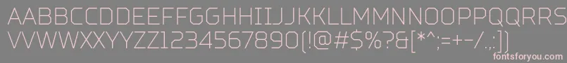 TtSquaresCondensedThinDemo Font – Pink Fonts on Gray Background