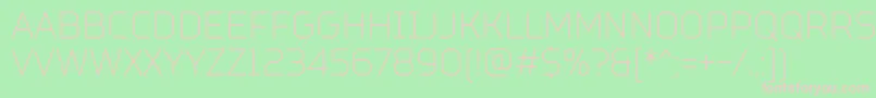 TtSquaresCondensedThinDemo Font – Pink Fonts on Green Background