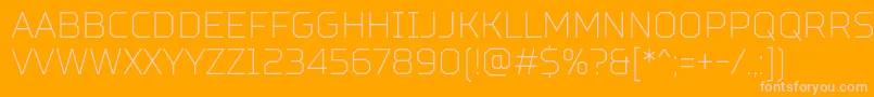 TtSquaresCondensedThinDemo Font – Pink Fonts on Orange Background