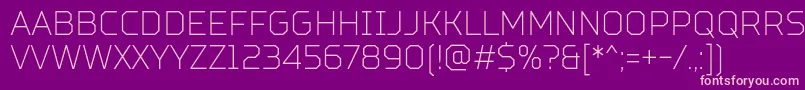 TtSquaresCondensedThinDemo Font – Pink Fonts on Purple Background