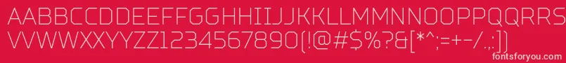 TtSquaresCondensedThinDemo Font – Pink Fonts on Red Background