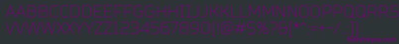 TtSquaresCondensedThinDemo Font – Purple Fonts on Black Background