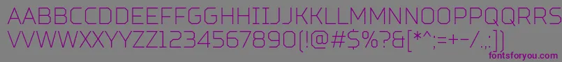 TtSquaresCondensedThinDemo Font – Purple Fonts on Gray Background
