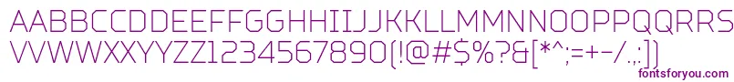 TtSquaresCondensedThinDemo Font – Purple Fonts on White Background