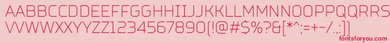 TtSquaresCondensedThinDemo Font – Red Fonts on Pink Background