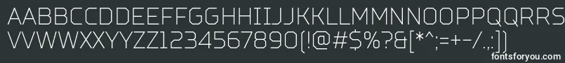 TtSquaresCondensedThinDemo Font – White Fonts on Black Background