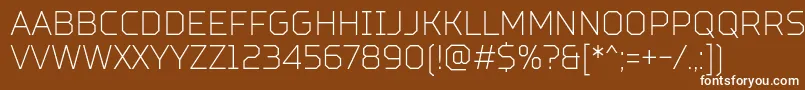 TtSquaresCondensedThinDemo Font – White Fonts on Brown Background