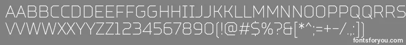TtSquaresCondensedThinDemo Font – White Fonts on Gray Background