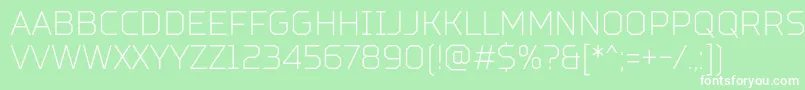 TtSquaresCondensedThinDemo Font – White Fonts on Green Background