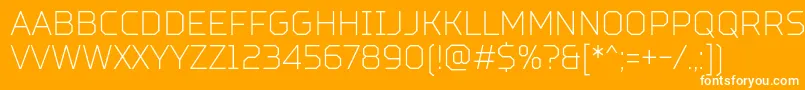 TtSquaresCondensedThinDemo Font – White Fonts on Orange Background