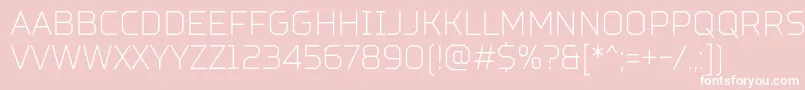 TtSquaresCondensedThinDemo Font – White Fonts on Pink Background