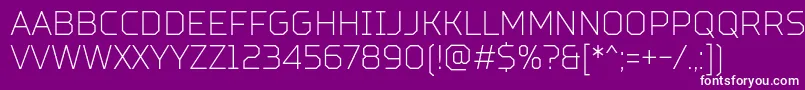 TtSquaresCondensedThinDemo Font – White Fonts on Purple Background