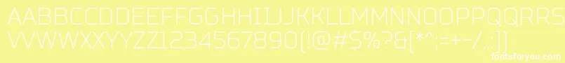 TtSquaresCondensedThinDemo Font – White Fonts on Yellow Background