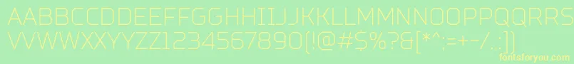 TtSquaresCondensedThinDemo Font – Yellow Fonts on Green Background