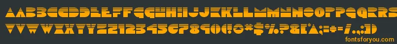 Discoduckhalf Font – Orange Fonts on Black Background