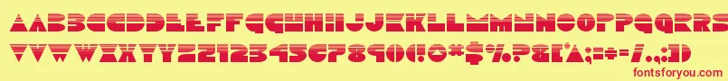 Discoduckhalf Font – Red Fonts on Yellow Background