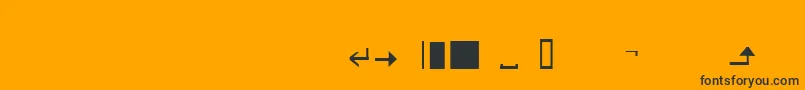 Шрифт FreehandMxSymbols – чёрные шрифты на оранжевом фоне