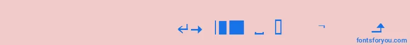 フォントFreehandMxSymbols – ピンクの背景に青い文字