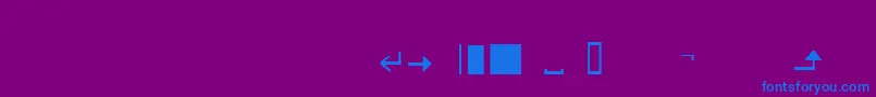 フォントFreehandMxSymbols – 紫色の背景に青い文字