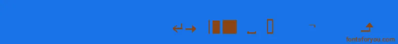 FreehandMxSymbols Font – Brown Fonts on Blue Background