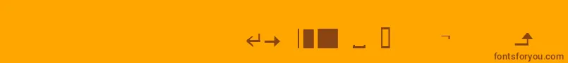 Czcionka FreehandMxSymbols – brązowe czcionki na pomarańczowym tle