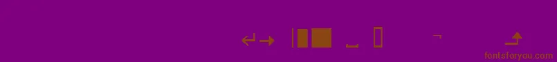 FreehandMxSymbols-fontti – ruskeat fontit violetilla taustalla
