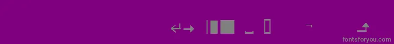 FreehandMxSymbols-fontti – harmaat kirjasimet violetilla taustalla