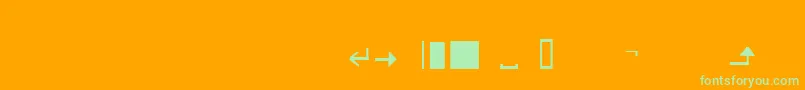 フォントFreehandMxSymbols – オレンジの背景に緑のフォント