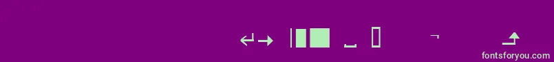 フォントFreehandMxSymbols – 紫の背景に緑のフォント