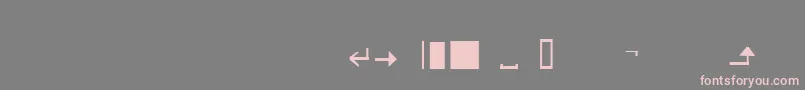 フォントFreehandMxSymbols – 灰色の背景にピンクのフォント