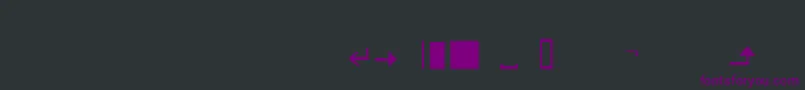 フォントFreehandMxSymbols – 黒い背景に紫のフォント