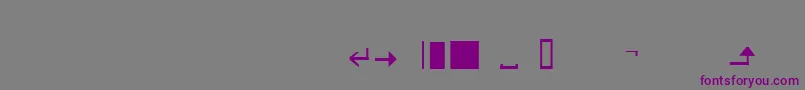 フォントFreehandMxSymbols – 紫色のフォント、灰色の背景