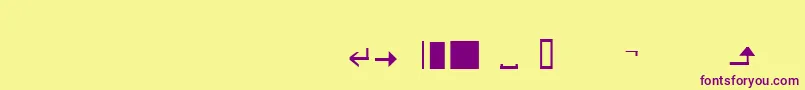 Шрифт FreehandMxSymbols – фиолетовые шрифты на жёлтом фоне