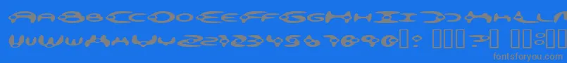 fuente Alienation – Fuentes Grises Sobre Fondo Azul