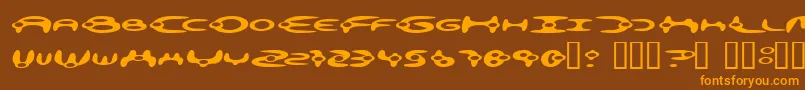 Alienation Font – Orange Fonts on Brown Background