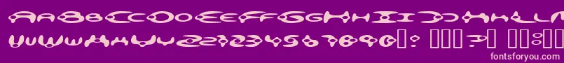 Alienation Font – Pink Fonts on Purple Background