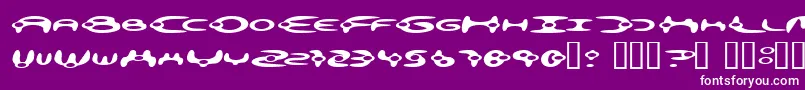Fonte Alienation – fontes brancas em um fundo violeta
