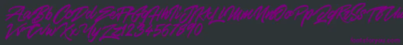 SkywalkerFreeDemo-Schriftart – Violette Schriften auf schwarzem Hintergrund
