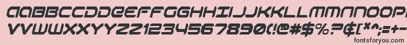 RobotaurCondensedItalic Font – Black Fonts on Pink Background