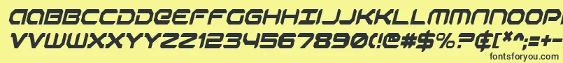 RobotaurCondensedItalic Font – Black Fonts on Yellow Background