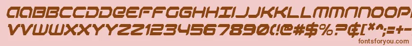 RobotaurCondensedItalic Font – Brown Fonts on Pink Background