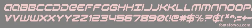 RobotaurCondensedItalic Font – Pink Fonts on Gray Background