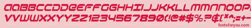 RobotaurCondensedItalic Font – Red Fonts on Pink Background