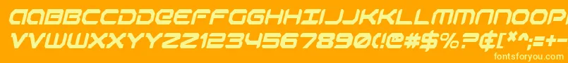 RobotaurCondensedItalic Font – Yellow Fonts on Orange Background